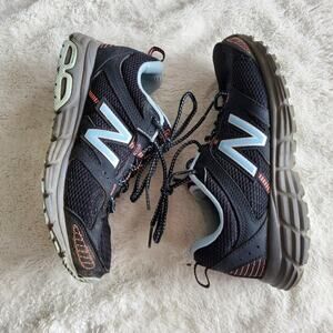 New Balance 430 V1 Black Baby Blue Low Top Lace Up Athletic Shoe Sneaker Women 7
